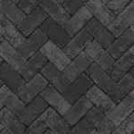 Herringbone Brick Black