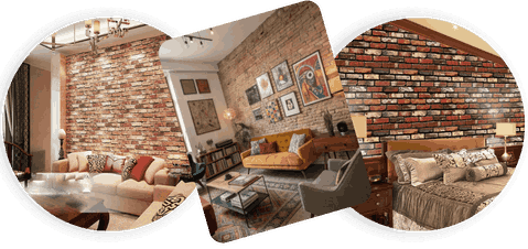 Custom brick wallpaper
